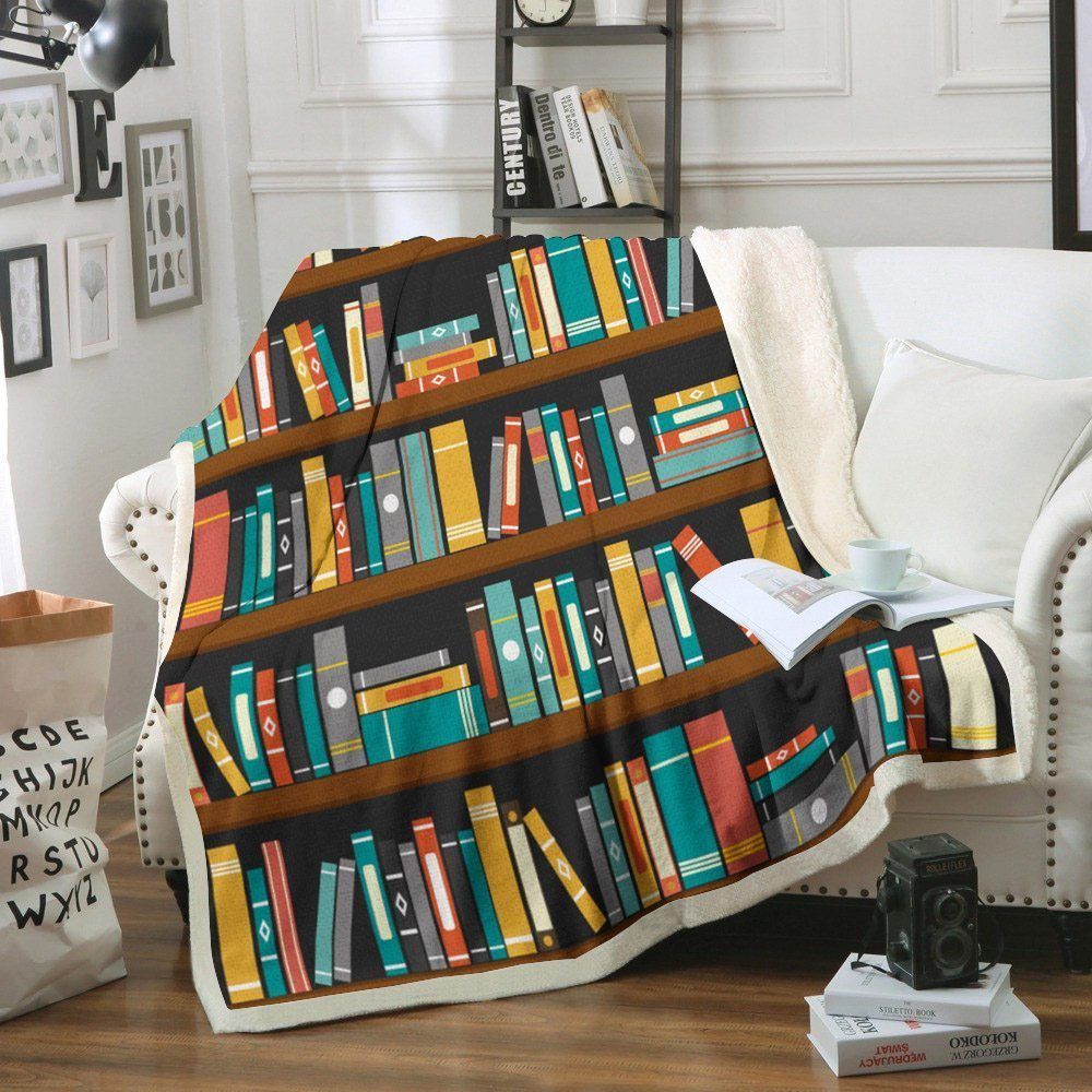 Reading Book Sherpa Fleece Blanket
