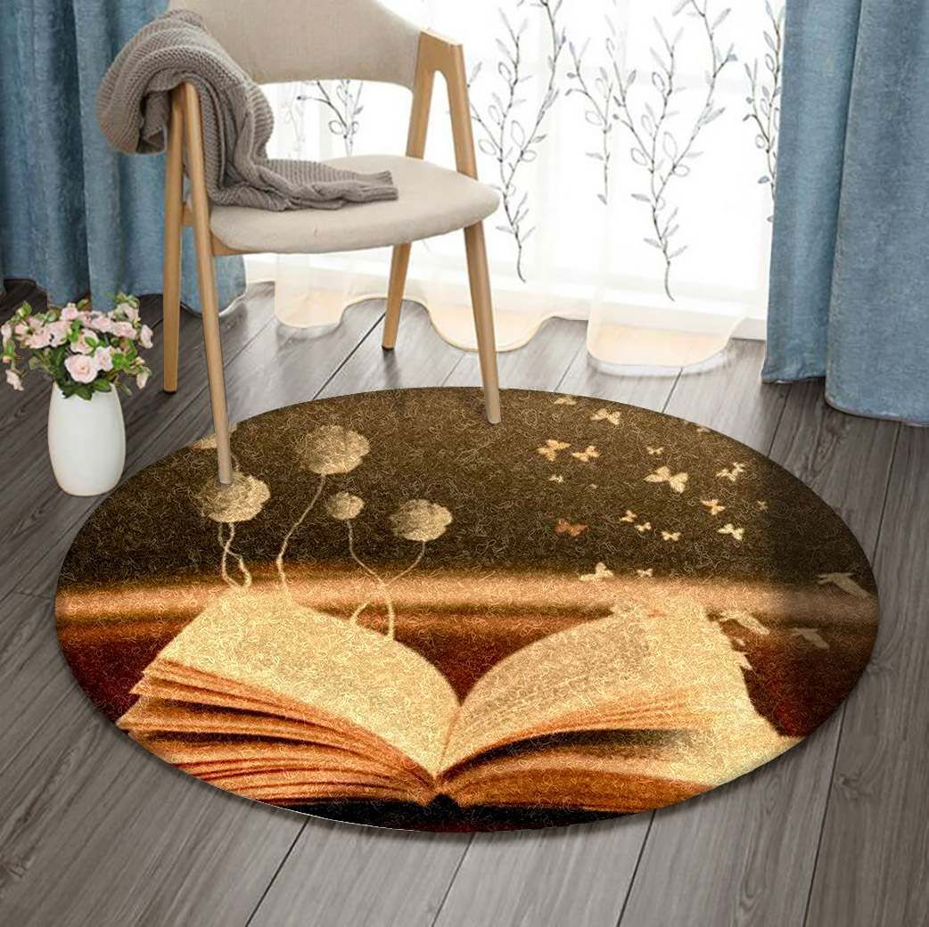 Reading Book Round Carpet