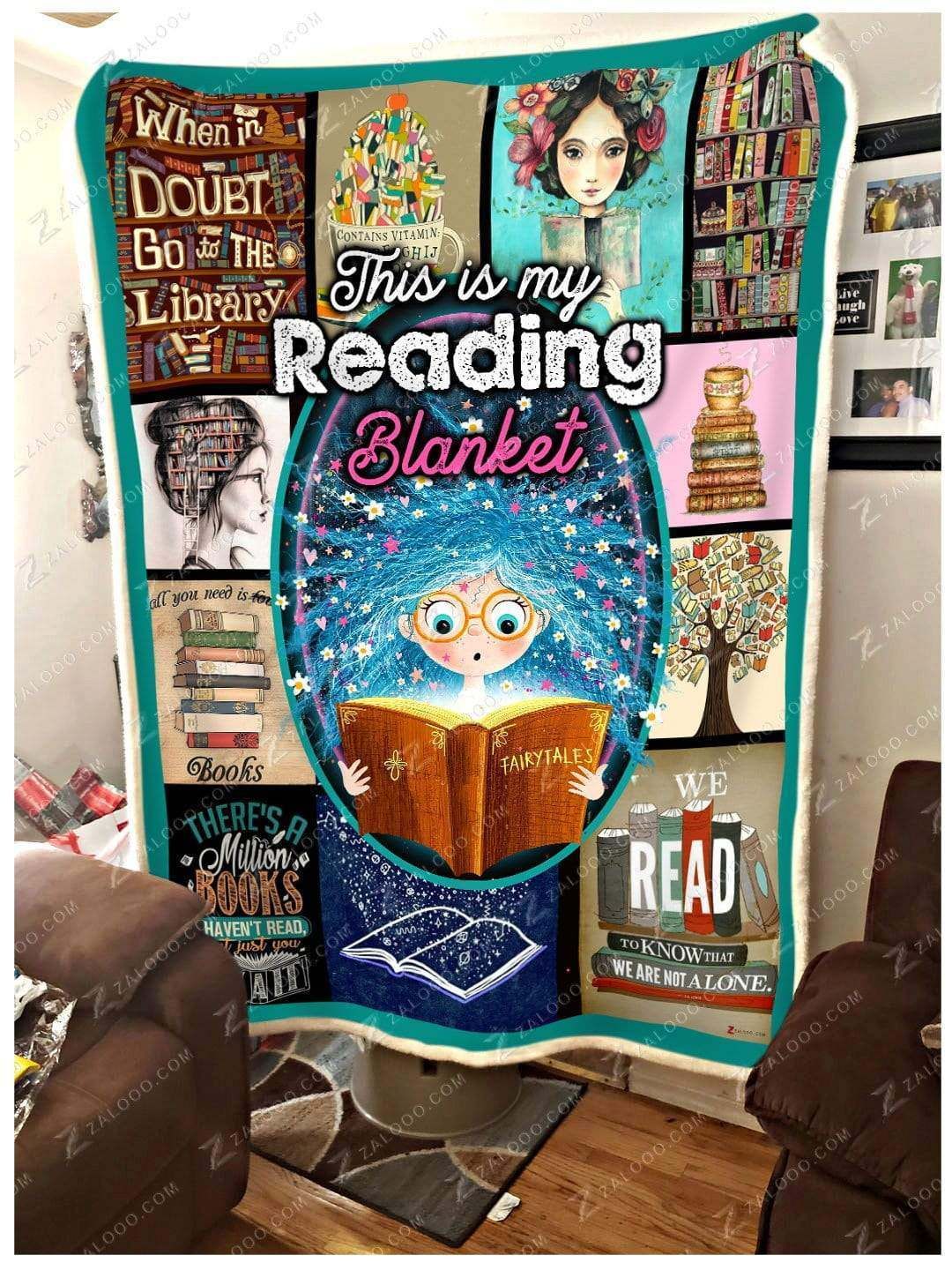 Reading Sherpa Fleece Blanket