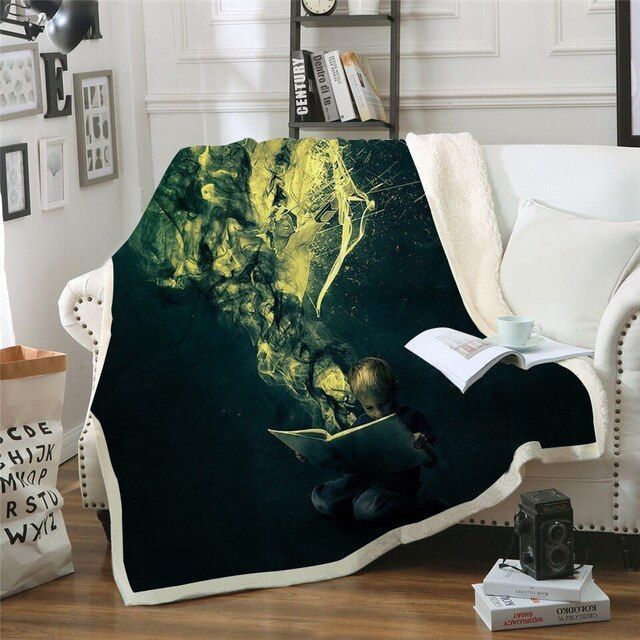 Reading Sherpa Fleece Blanket