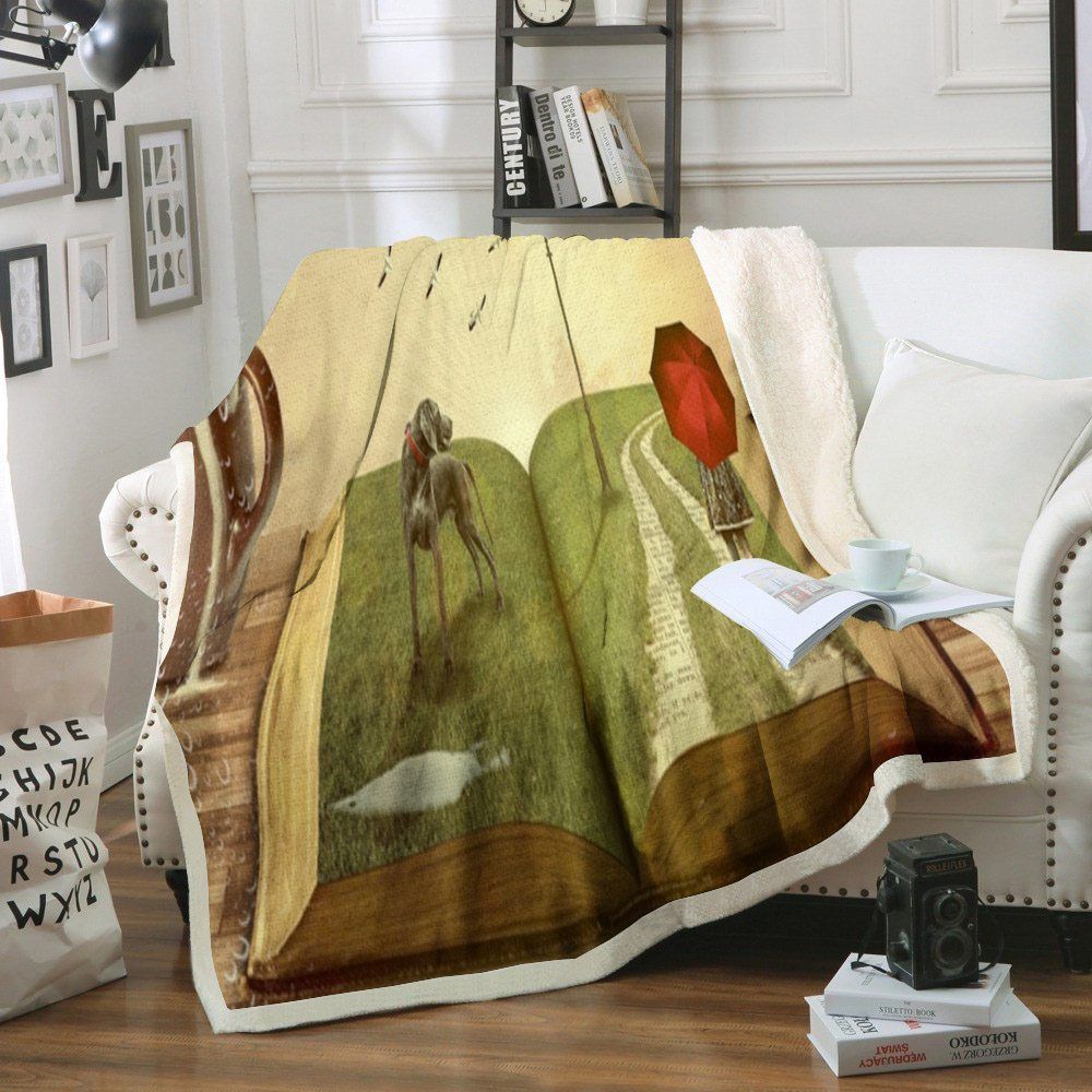Reading Sherpa Fleece Blanket