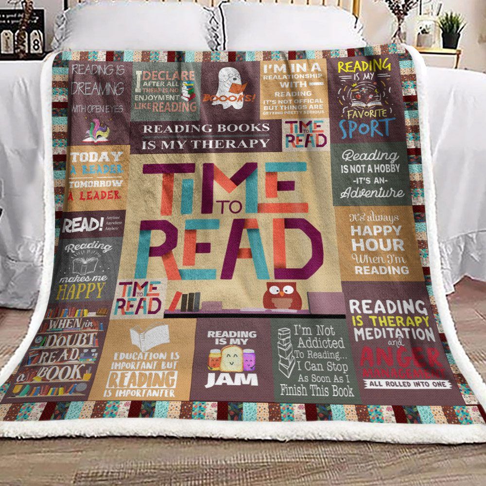 Reading Sherpa Fleece Blanket