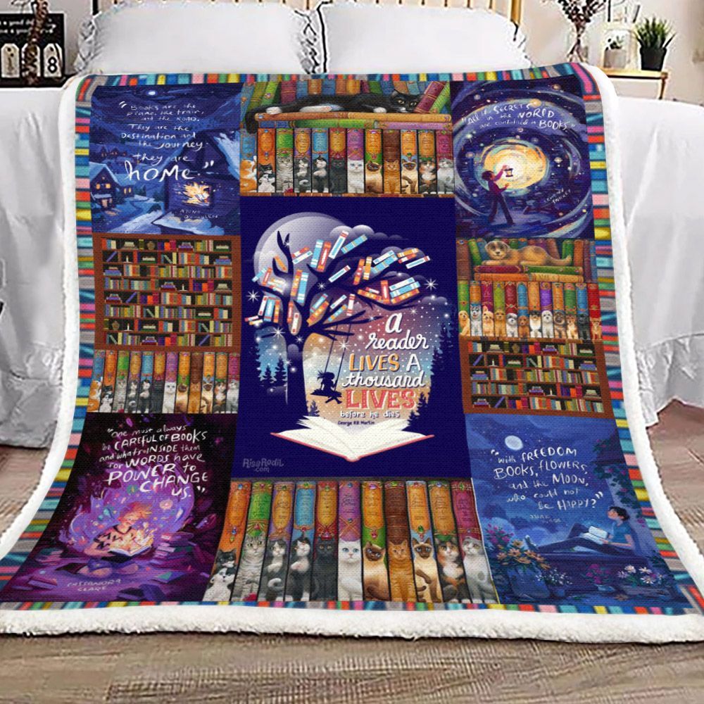 Reading Sherpa Fleece Blanket