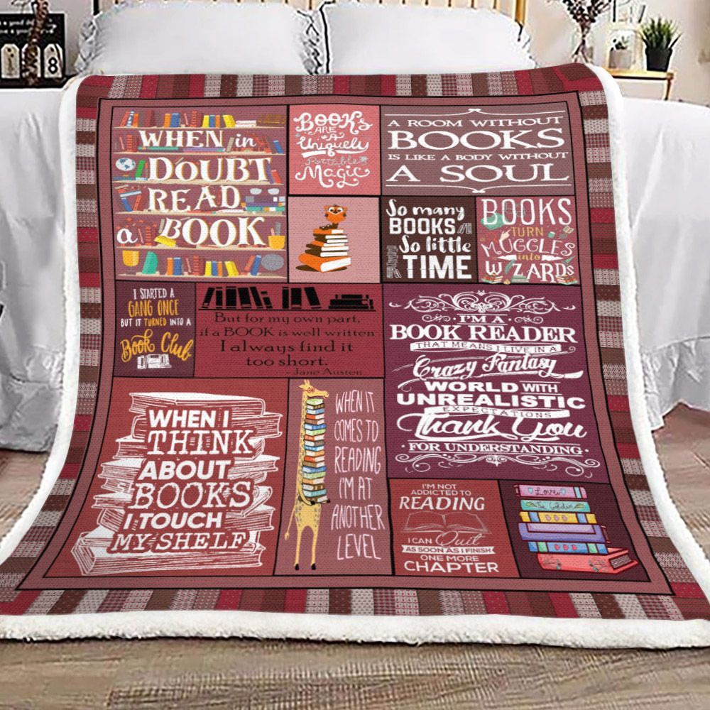 Reading Sherpa Fleece Blanket