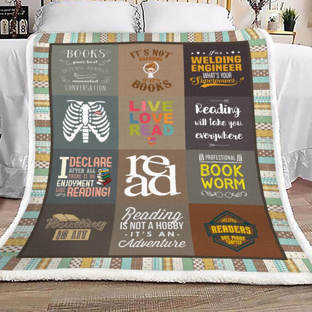 Reading Sherpa Fleece Blanket