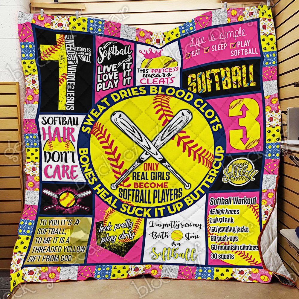 Real Girls Become Softball Players Quilt Ps677D Dhc11122656Dd