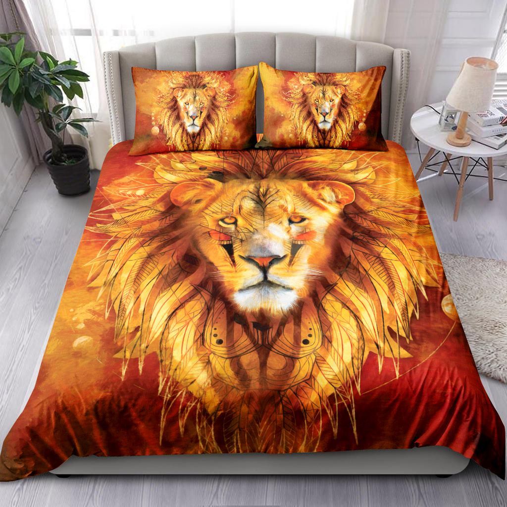 Realistic Modern Oil Painting Of Lion Bedding Set