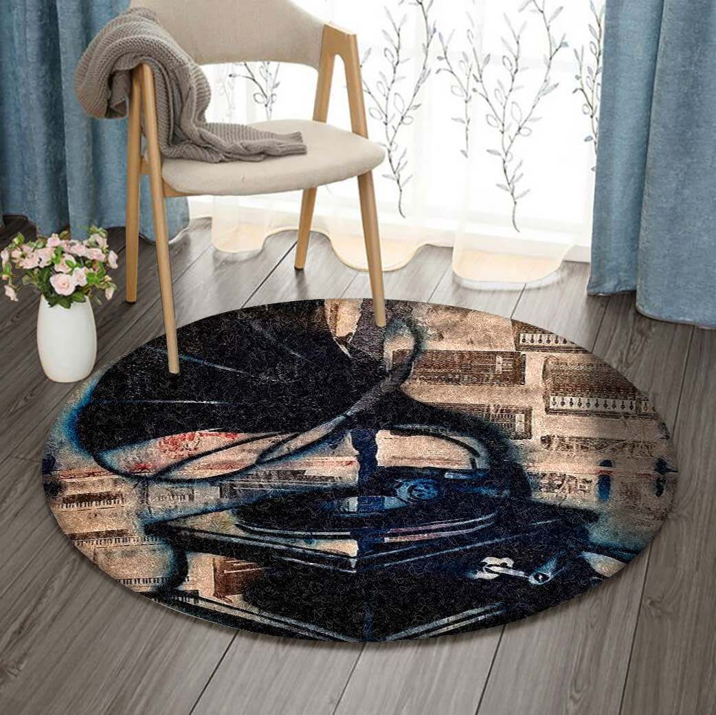 Record Player Round Carpet