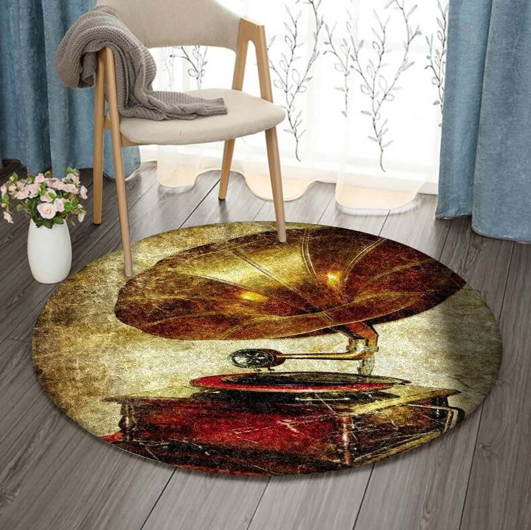 Record Player Round Carpet