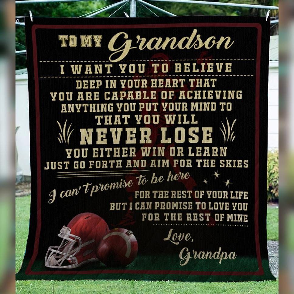 Rectangle American Football CLA1010454Q Quilt Blanket