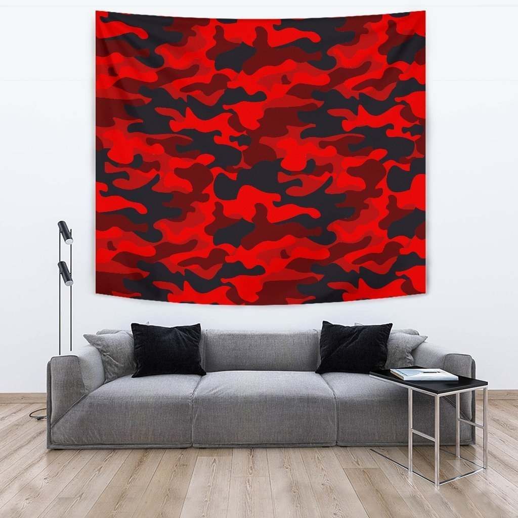 Red And Black Camouflage CL17100115MDT Tapestry
