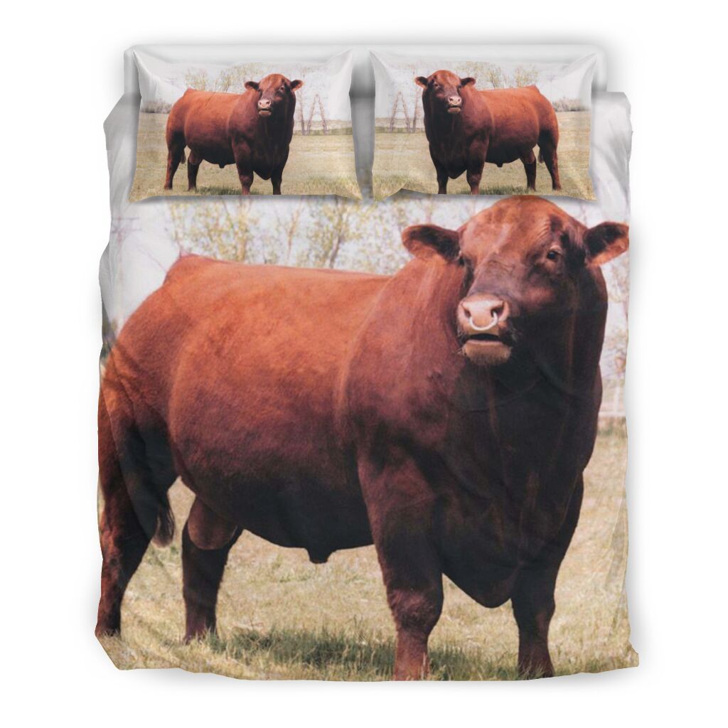 Red Angus Cow Bedding Set