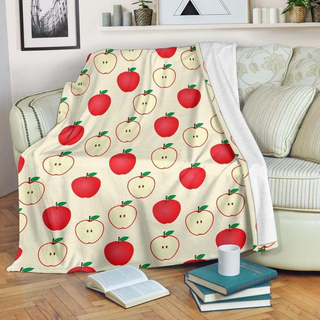 Red Apple Sherpa Fleece Blanket