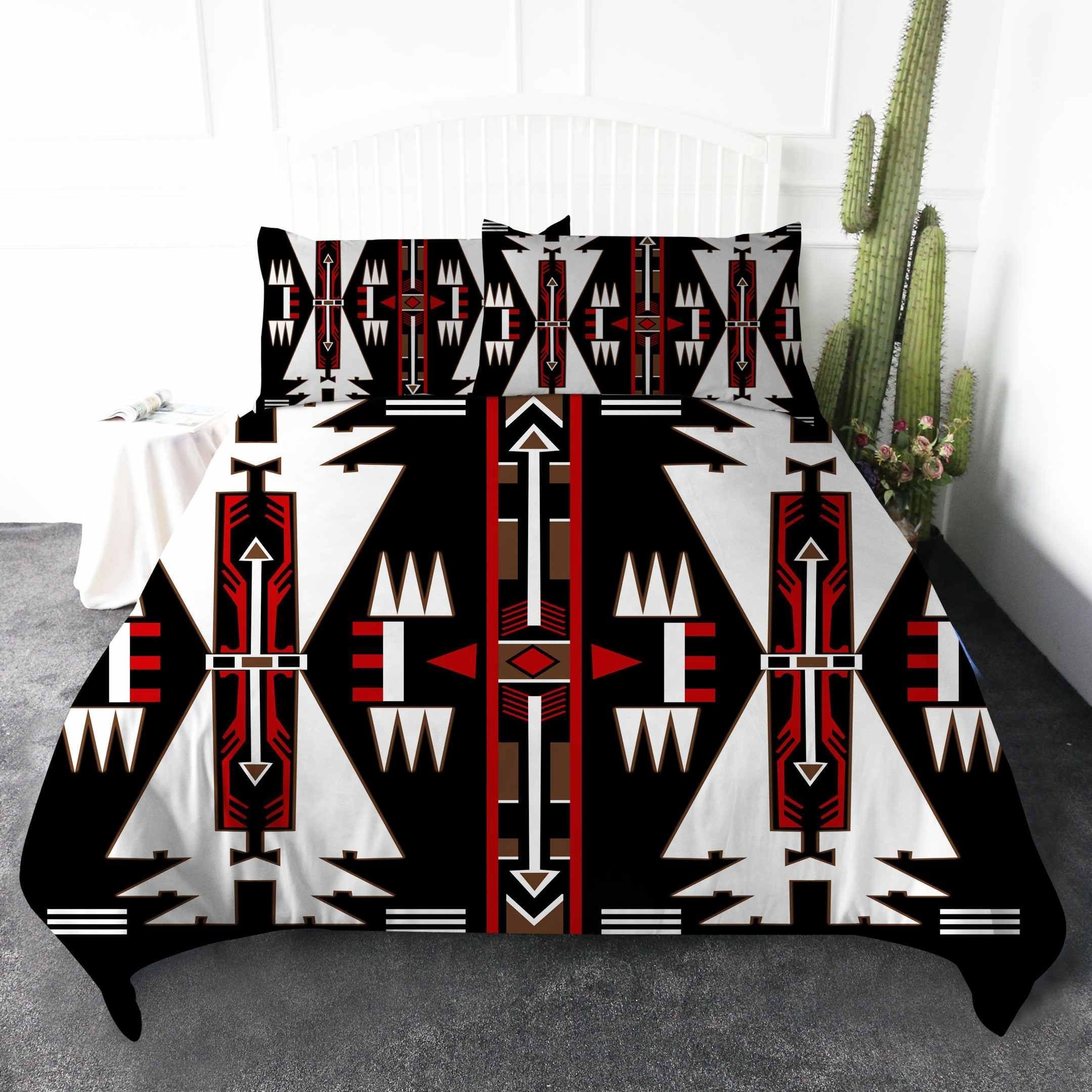 Red Arrow Symbol Native American Pride Bedding Set