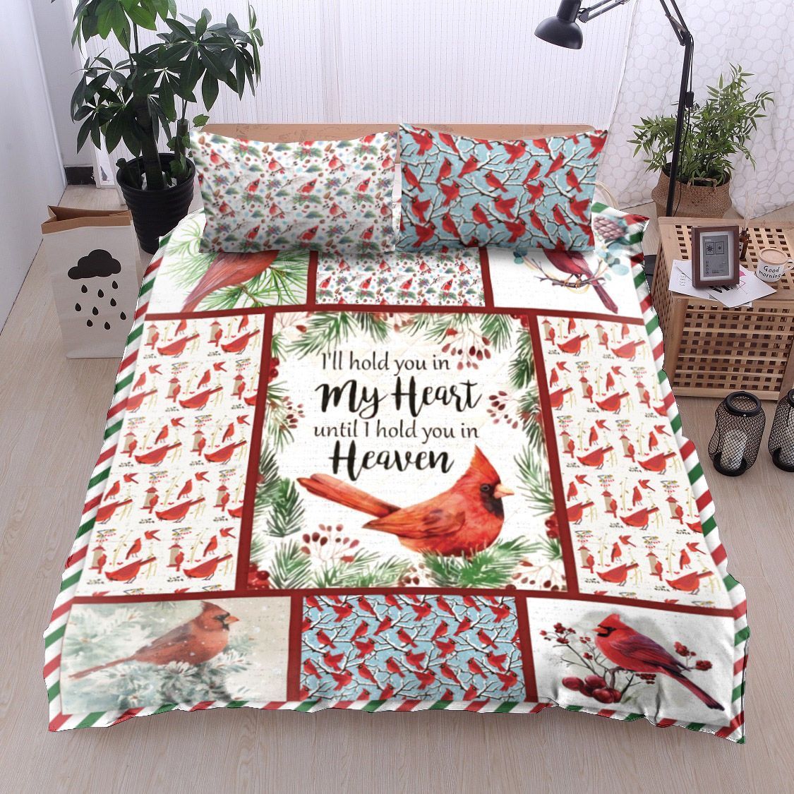 Red Bird Bedding Set