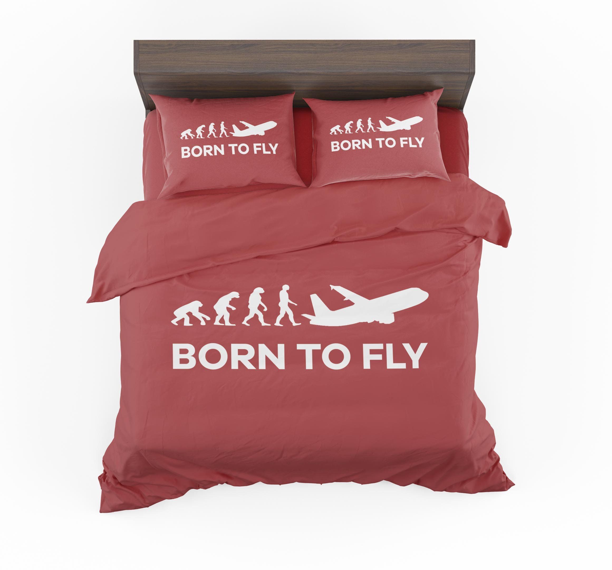 Red Born To Fly Designed Bedding Set