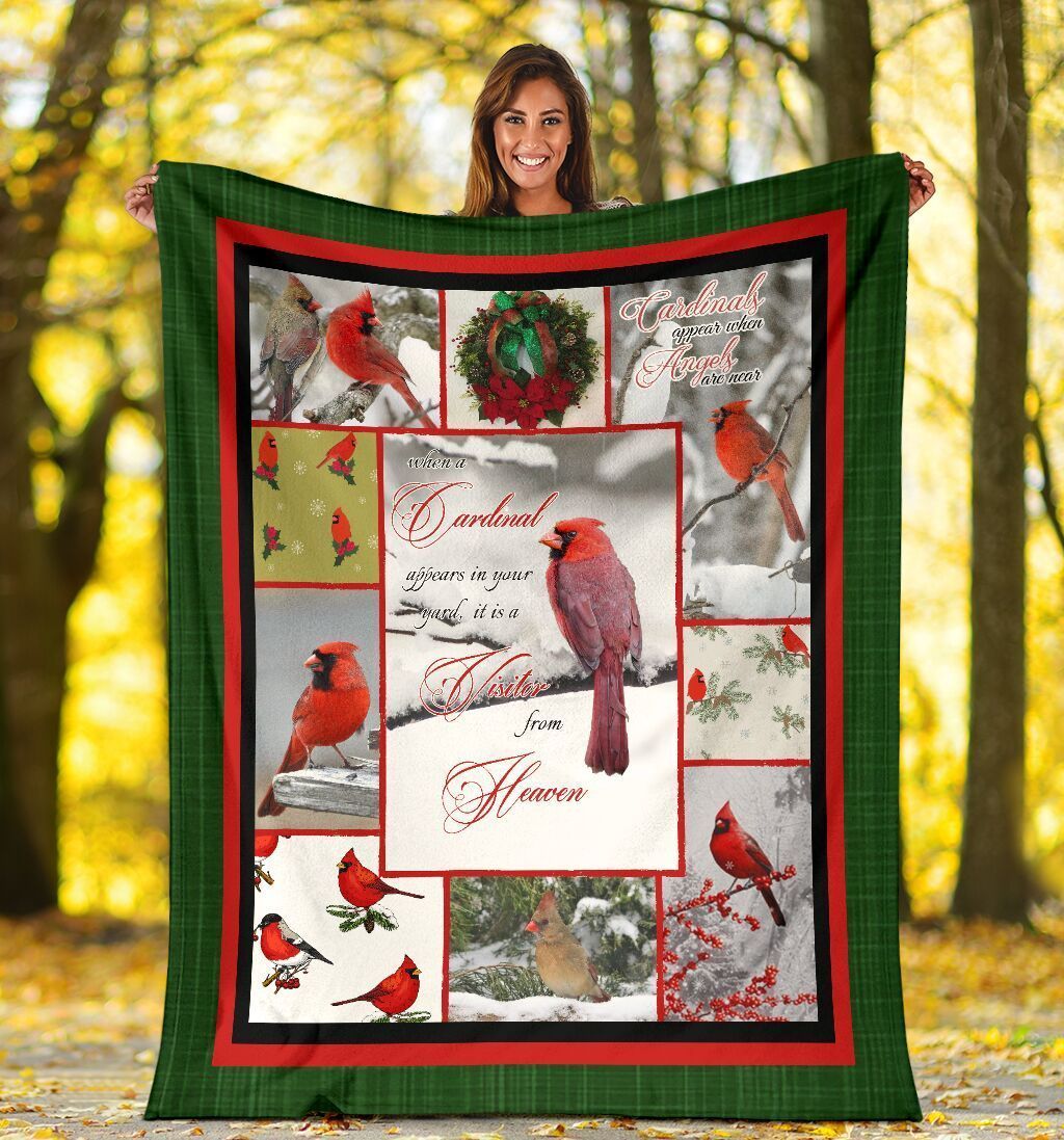 Red Cardinal Bird Appear When Angel Are Near Fleece Blanket