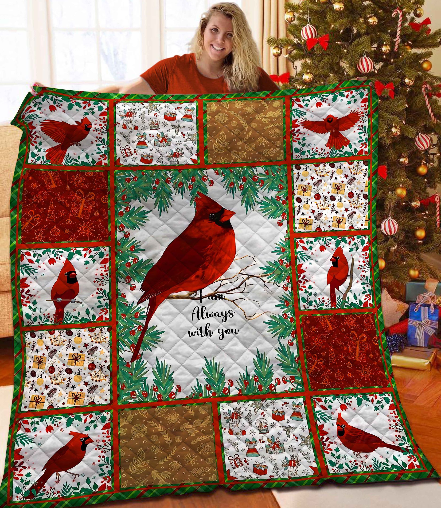 Red Cardinal Bird BBB191006 Quilt Blanket