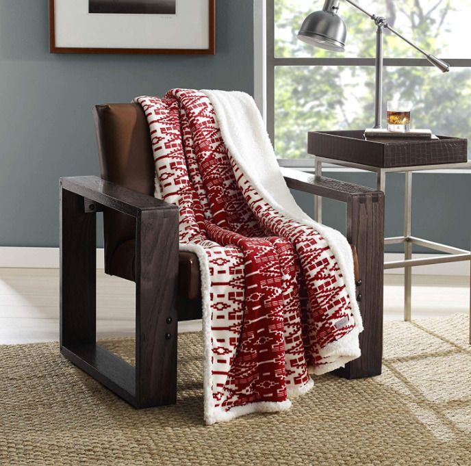 Red Christmas Sherpa Fleece Blanket