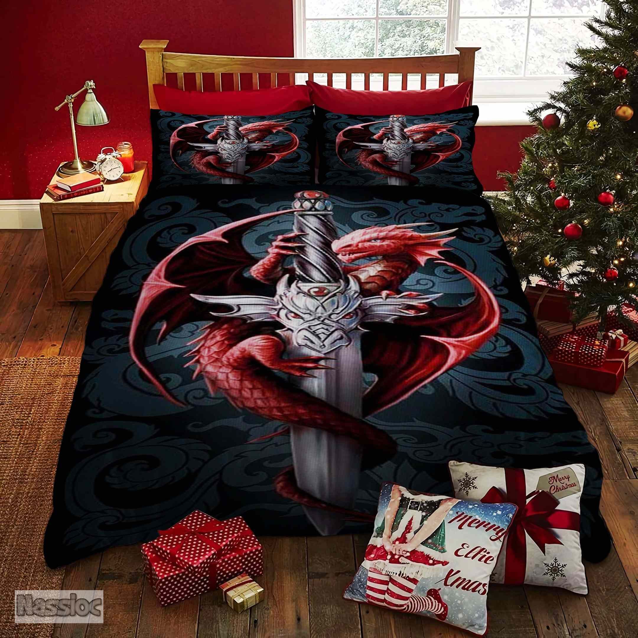 Red Dragon Bedding Set