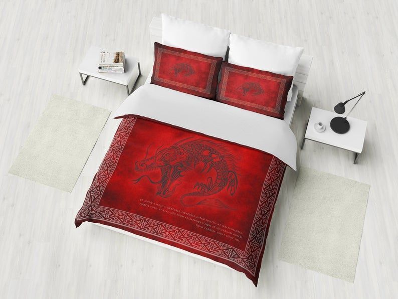 Red Dragon Bedding Set