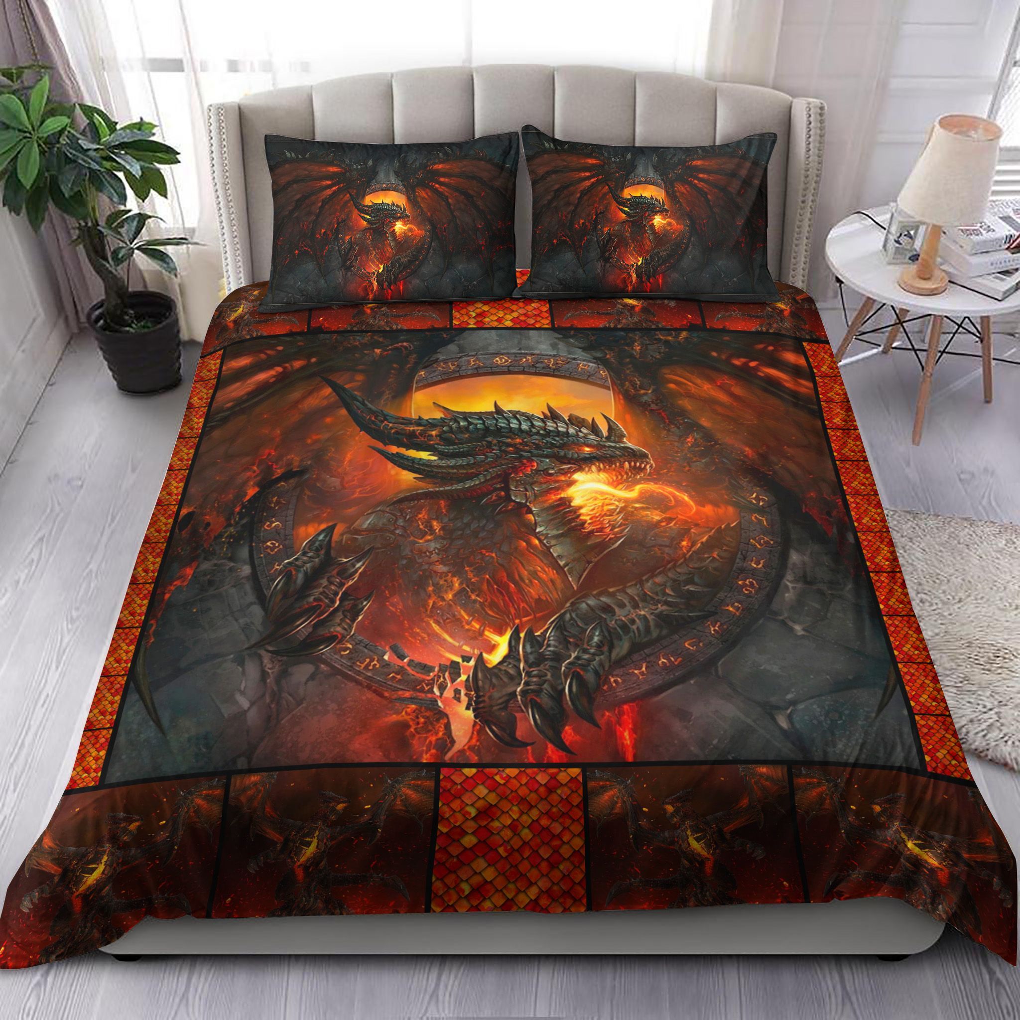 Red Dragon Fire Bedding Set