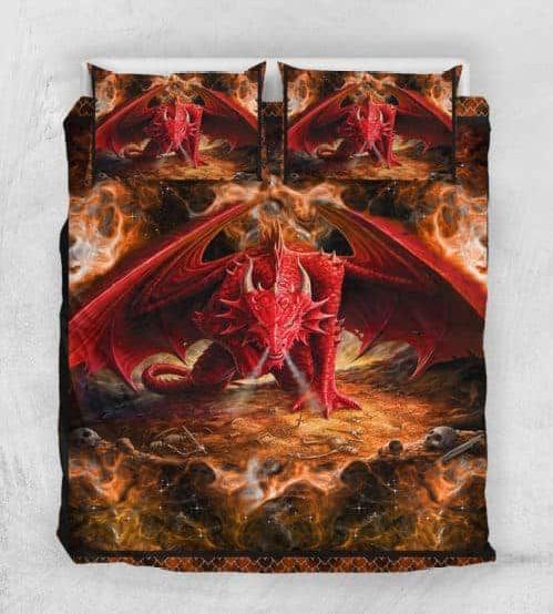 Red Dragon Bedding Set