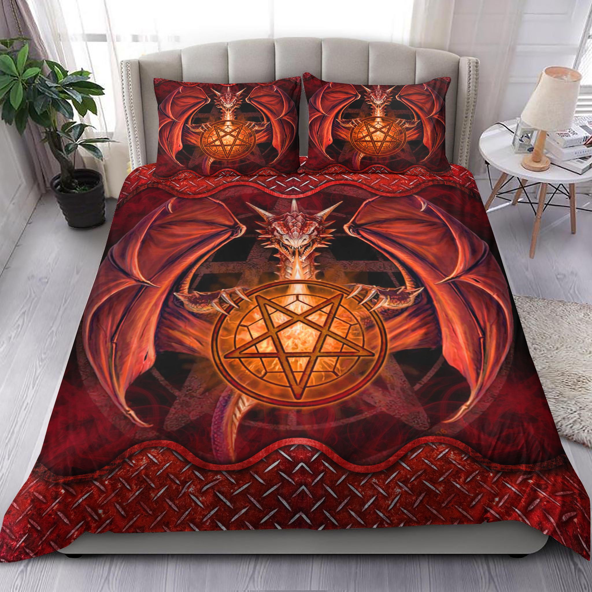 Red Dragon Bedding Set