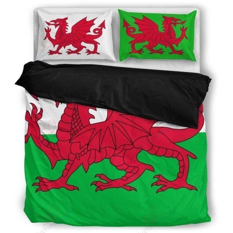Red Dragon Wales Printed Bedding Set