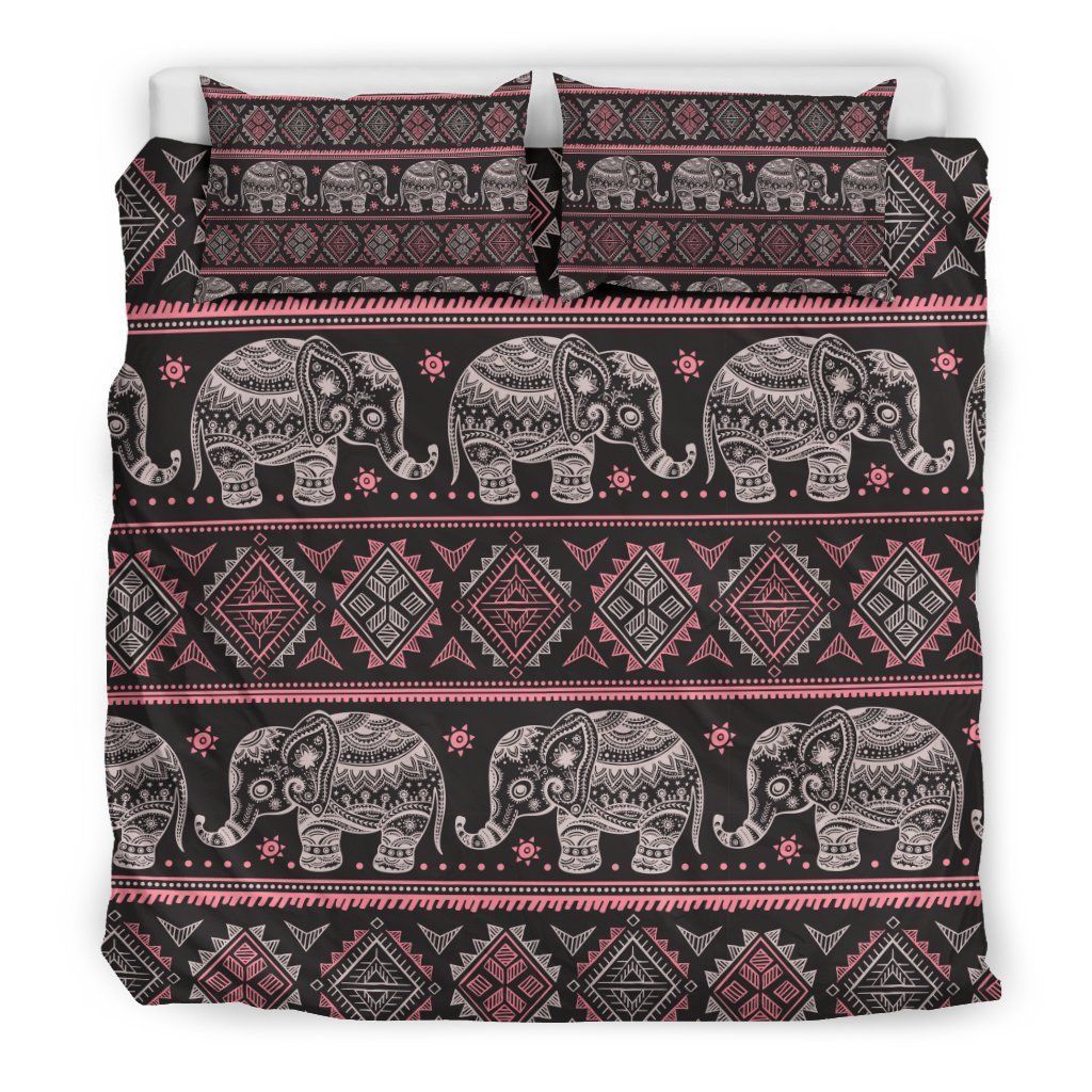 Red Elephant Aztec Bedding Set