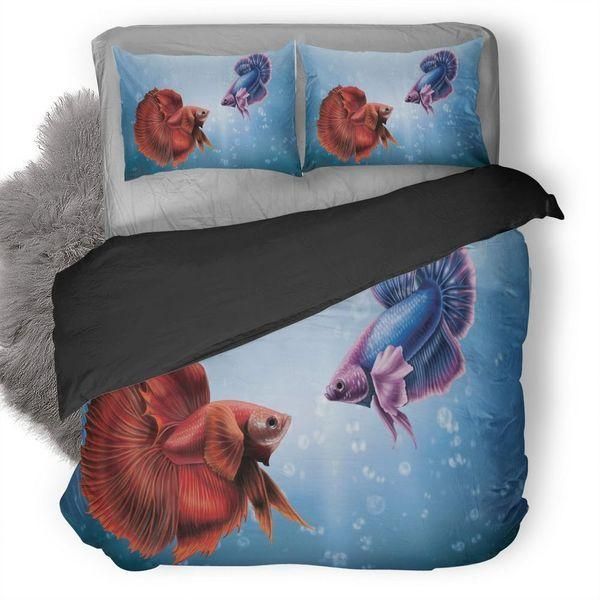 Red Fish And Blue Fish Bedding Set