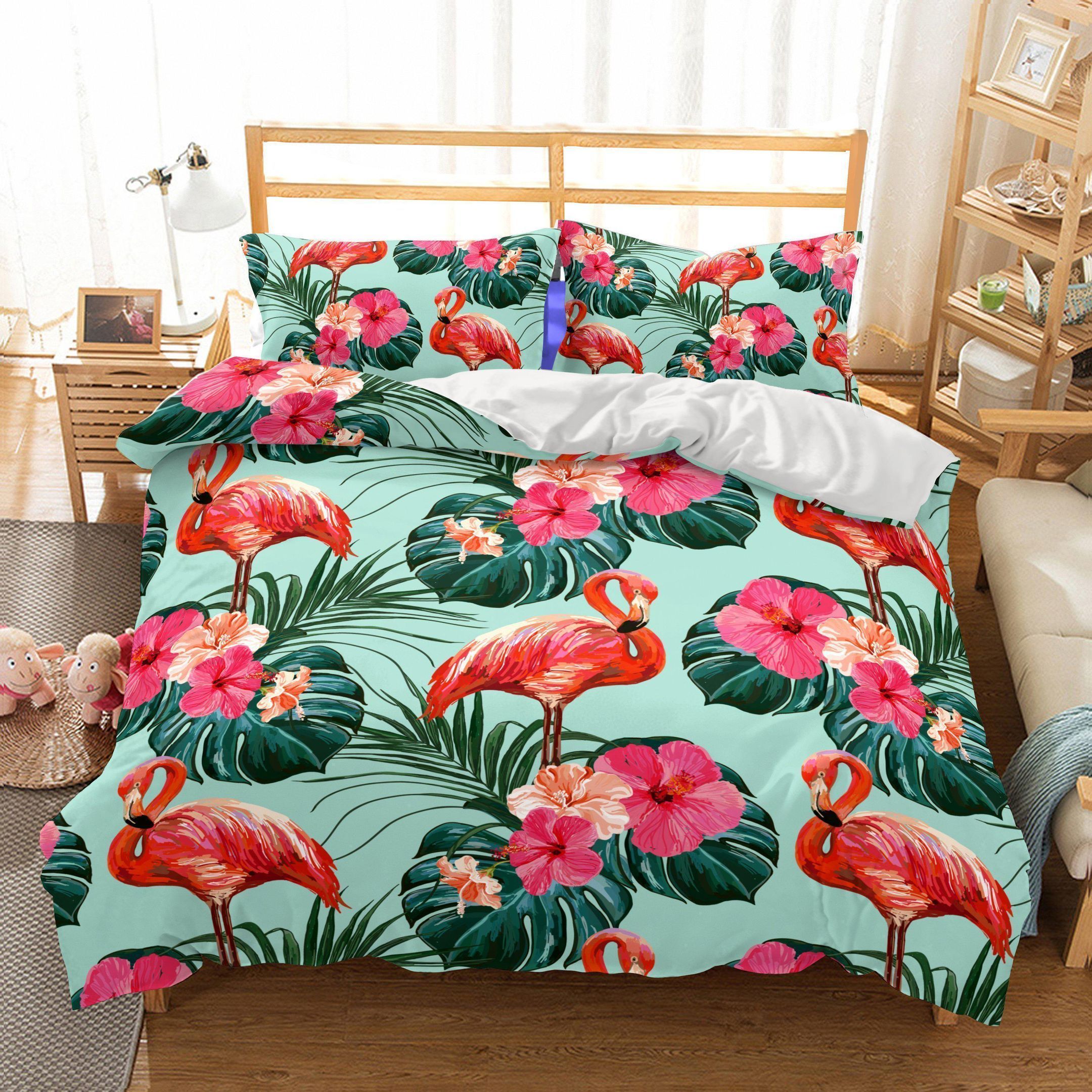 Red Flamingo Bedding Set
