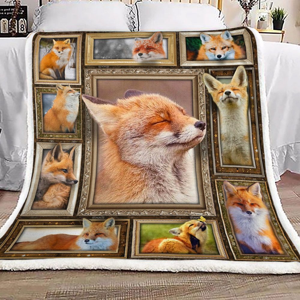 Red Fox Sherpa Fleece Blanket