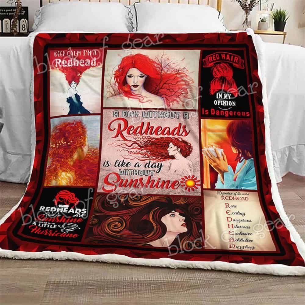Red Hair Fleece Blanket
