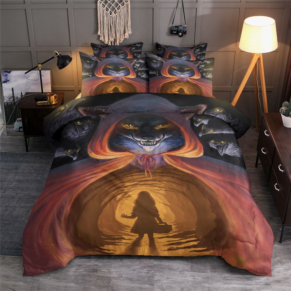 Red Hood Wolf Bedding Set