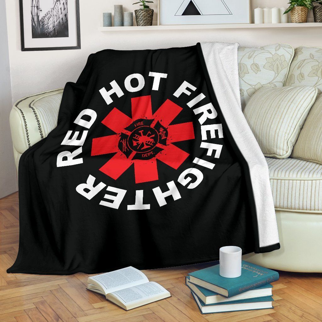 Red Hot Firefighter Sherpa Fleece Blanket