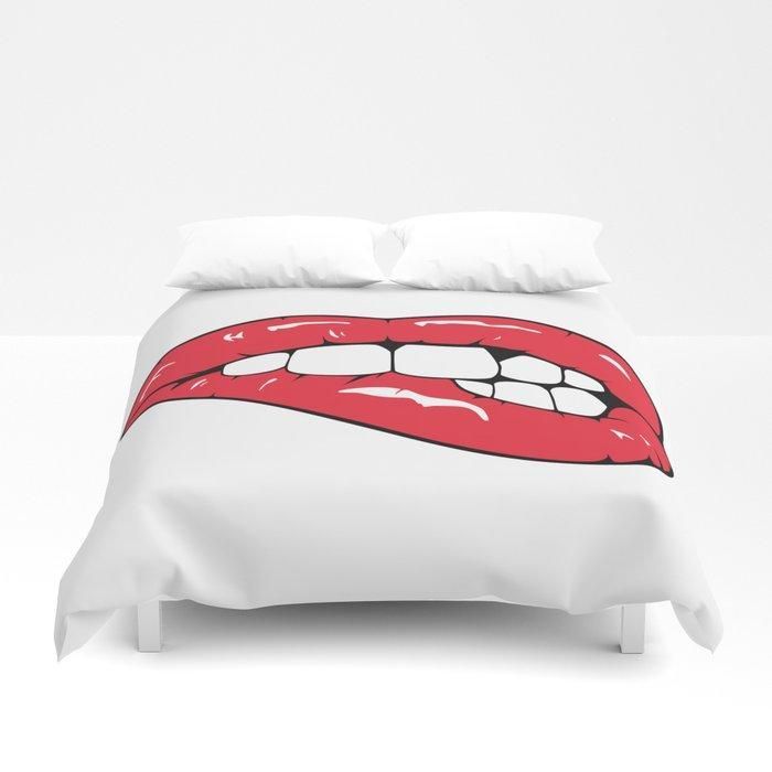 Red Lips Pop Art Bedding Set