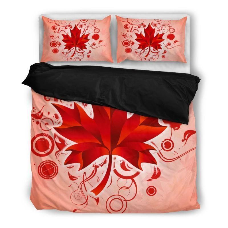 Red Maple Leaf Bedding Set