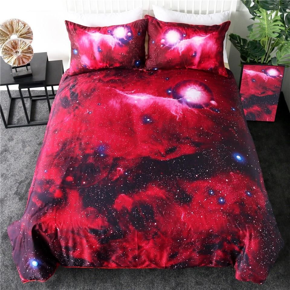 Red Nebula Bedding Set