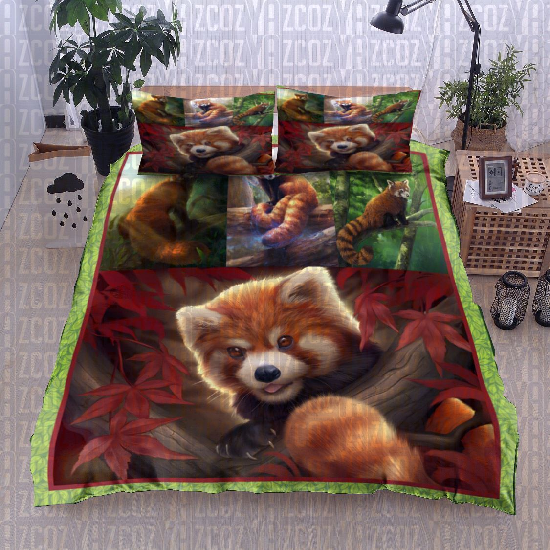 Red Panda Bedding Set