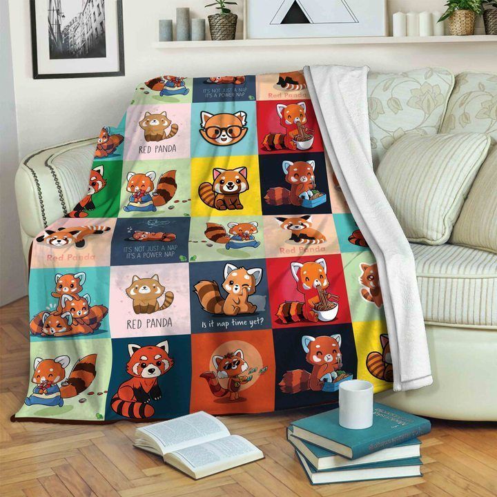 Red Panda Sherpa Fleece Blanket