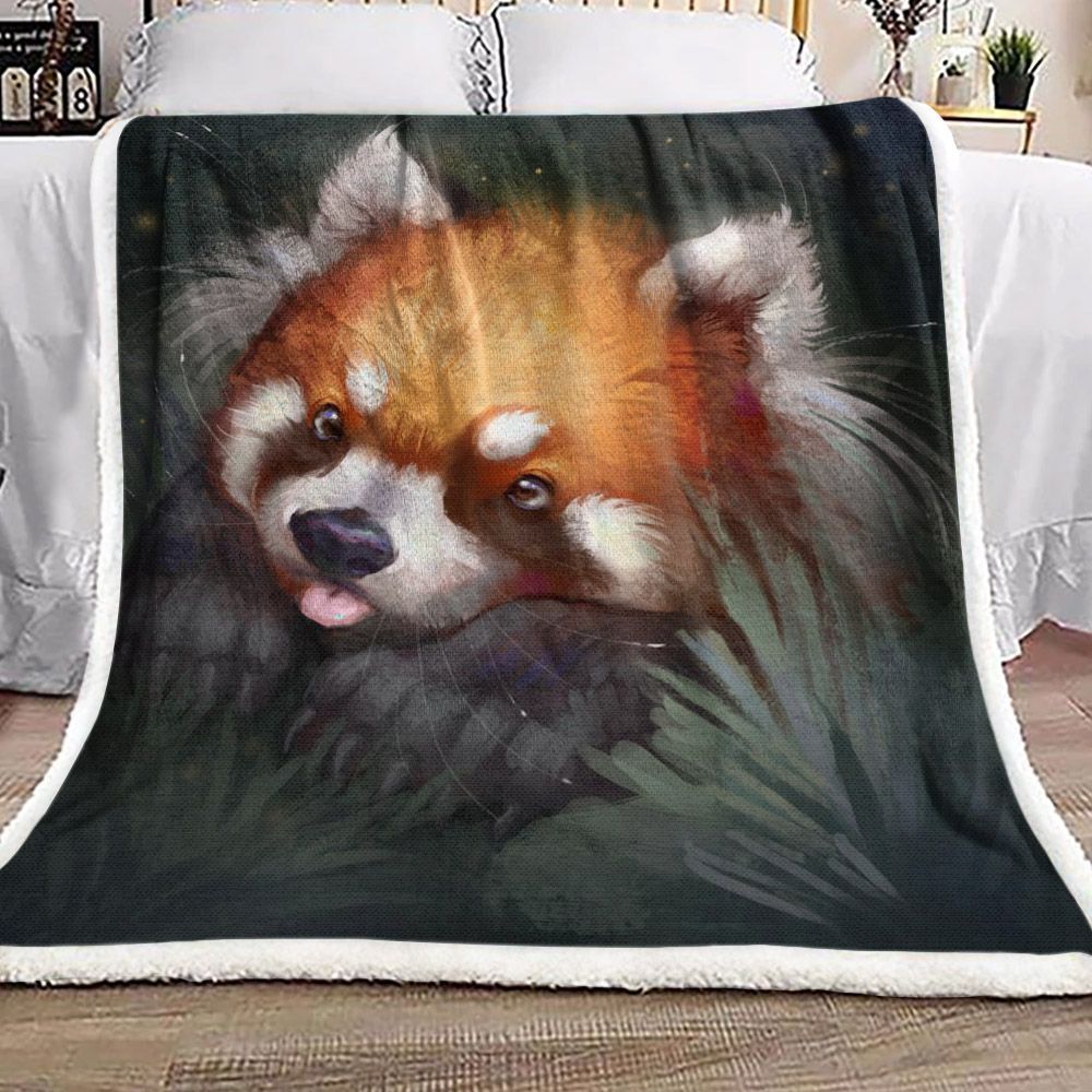 Red Panda Sherpa Fleece Blanket