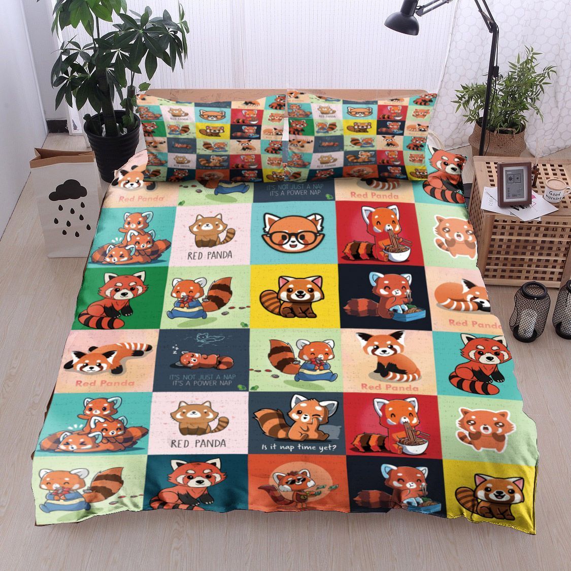 Red panda Bedding Set