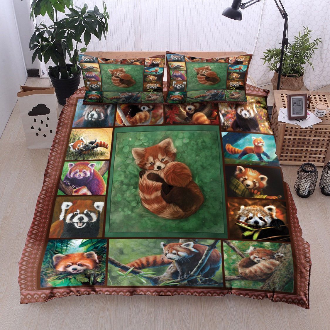 Red panda Bedding Set