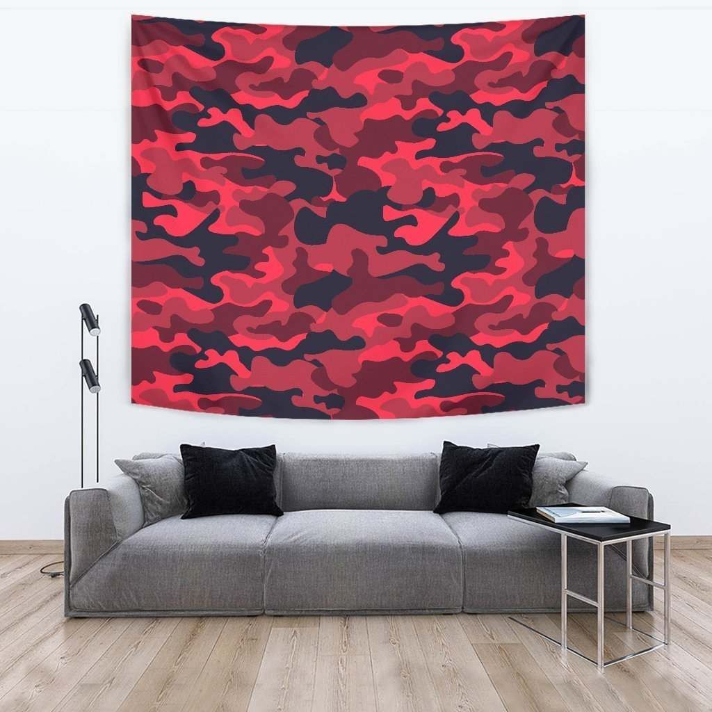 Red Pink And Black Camouflage CL17100117MDT Tapestry