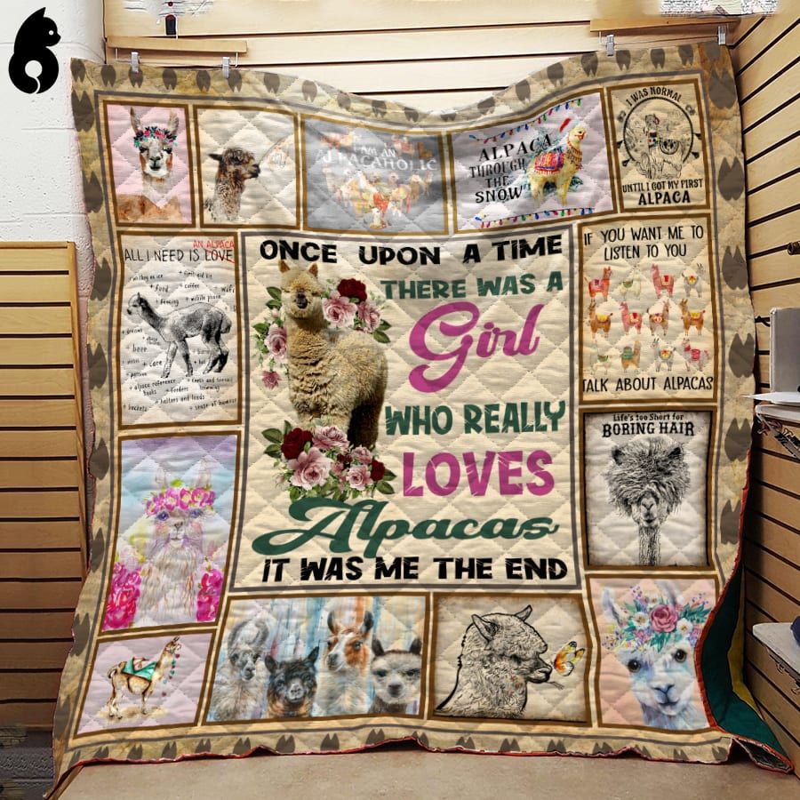 Red Rose Girl Who Really Loves Alpacas Quilt Blanket Dhc191222Vt