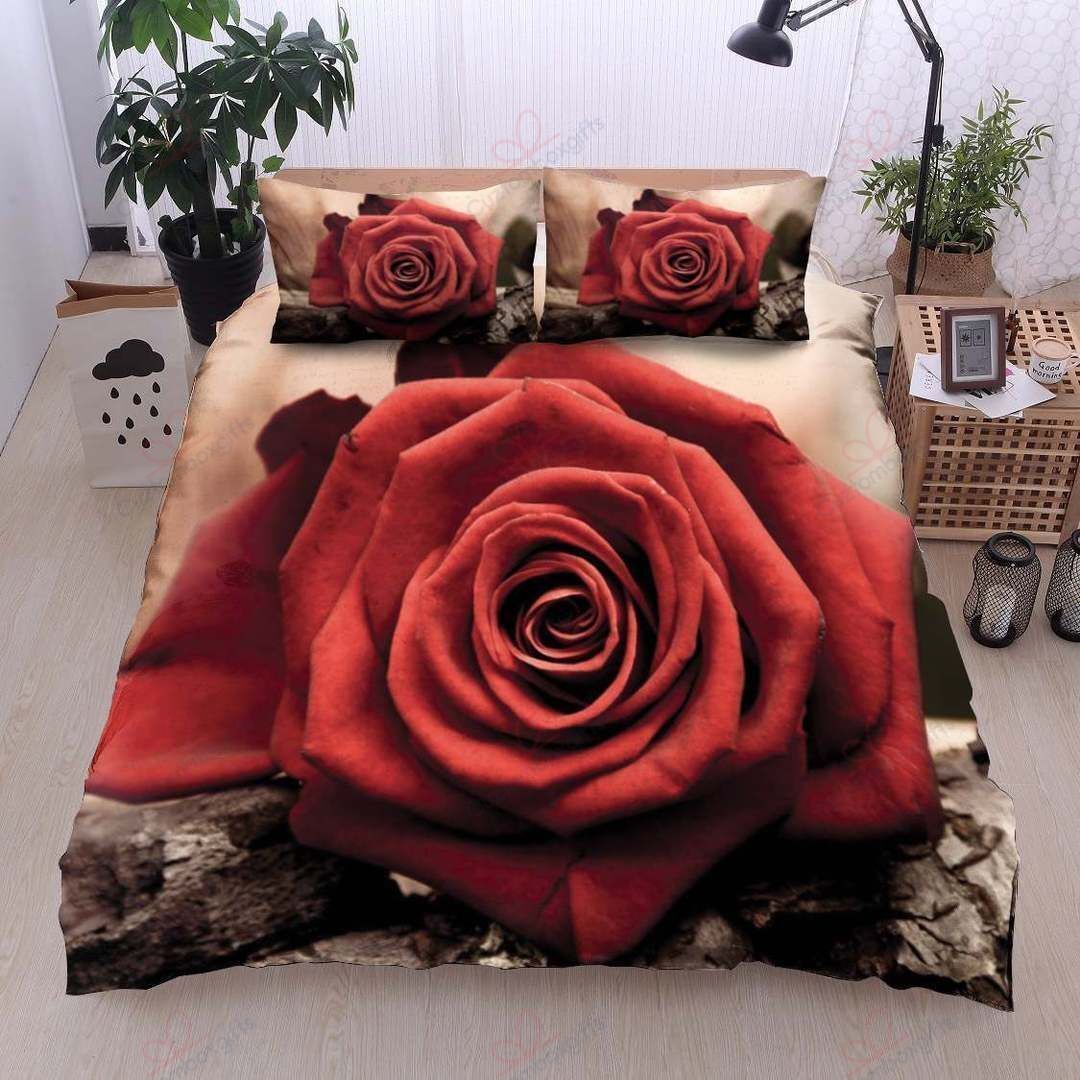 Red Rose Bedding Set