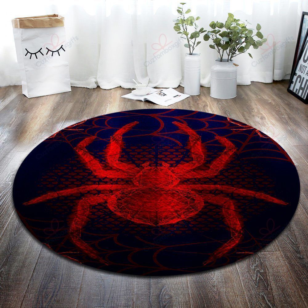 Red Spider Round Carpet
