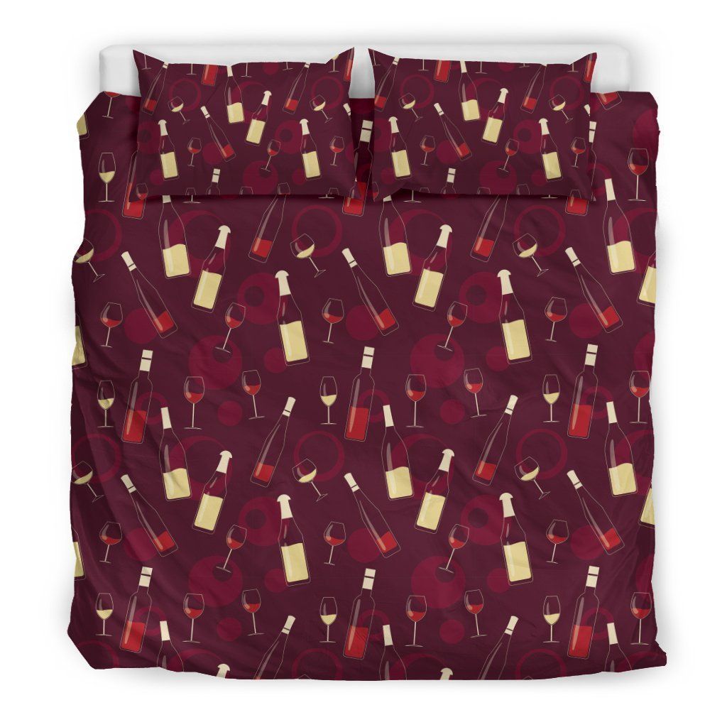 Red Wine Glass Bedding Set
