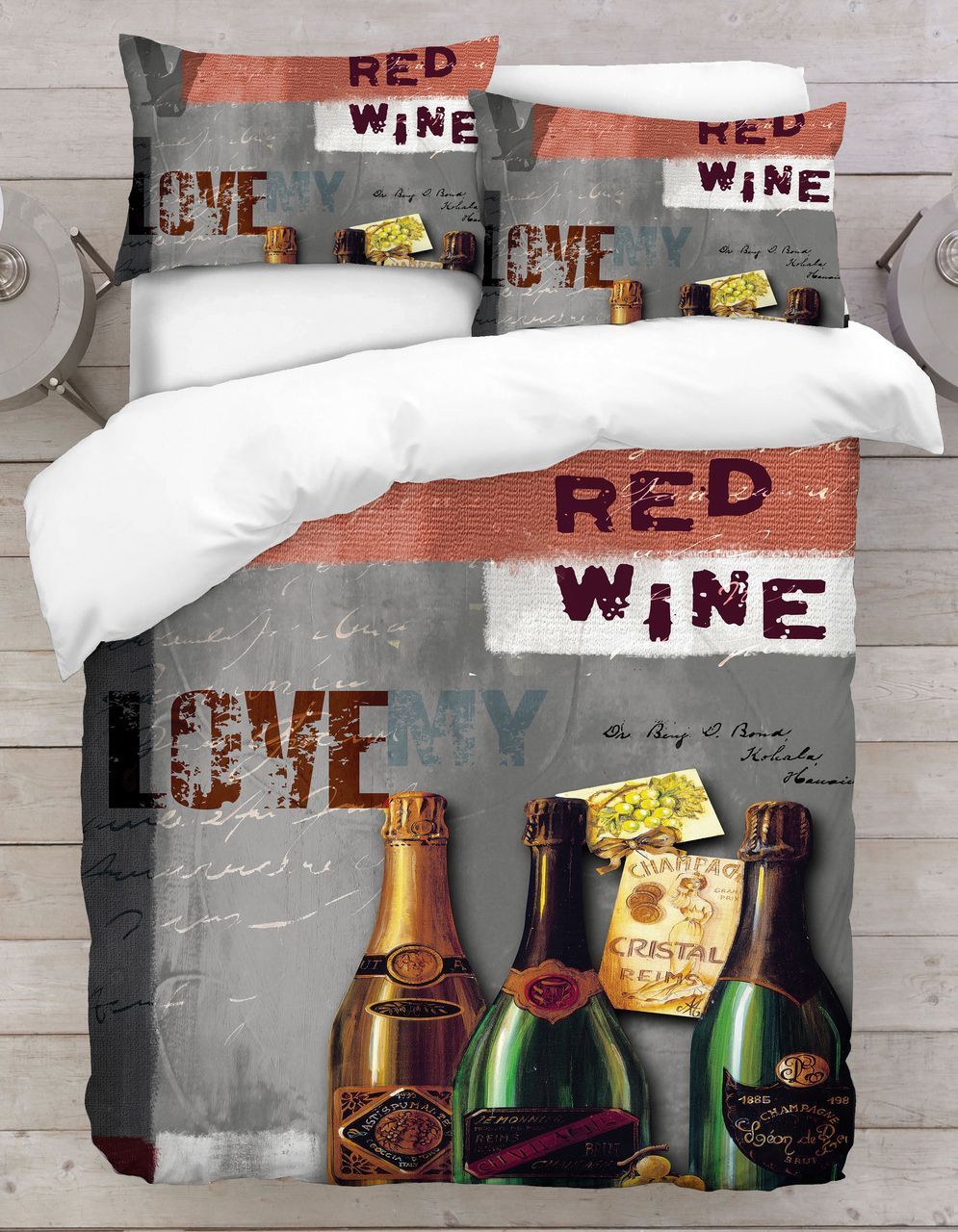 Red Wine Love Bedding Set